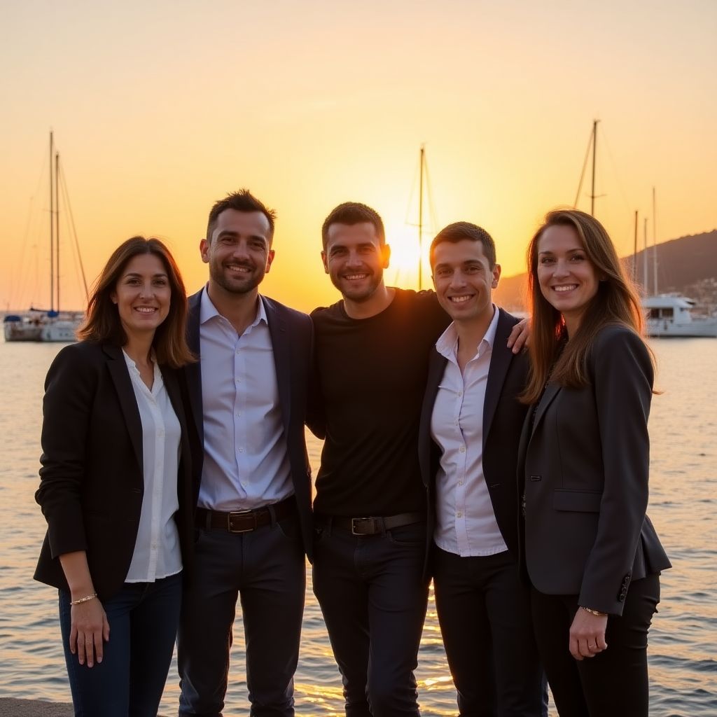 Equipo de Spanish Islands en la costa mediterránea